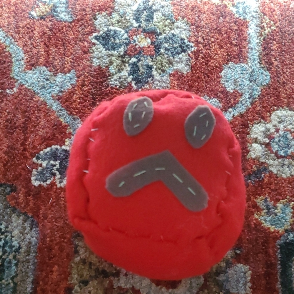 Handmade SlimeCube - Red Sad